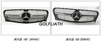 GOLFLIATH X156 SILVER/BLACK Diamond Spredaj Grill Rešetka za Benz X156 GLA - RAZRED GLA180 GLA200 GLA250 GLA45-2016 95801