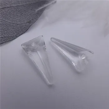 18 mm trikotnik oblike stekla čare kristalno obeski AB/briši bela nakit DIY uhani, pribor ugotovitve ogrlice iskra 60pcs 96644