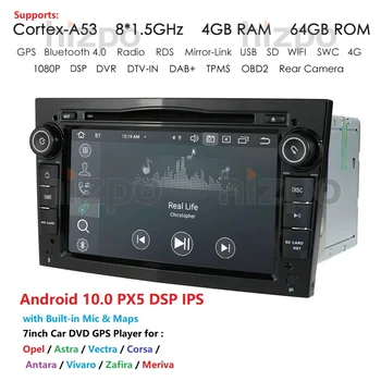 Android 10 Okta Core 2 DIN avtoradio GPS za opel Vauxhall Astra H, G, J Vectra Antara Zafiri Corsa Vivaro Meriva Veda DVD PREDVAJALNIK 97