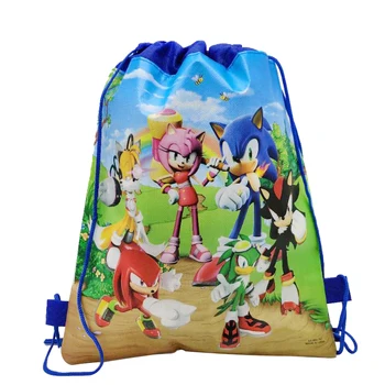 Sonic Hedgehog Rojstni Supplie Vrvico Darilo Vrečko Sonic Vrečko Za Otrok Čevlji Netkane Tkanine Vrečko Potovanja Stranka Nahrbtnik