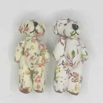6 cm Risanka Lep Plišastih Kariran Krpo Mini medvedek Obeski Za Baby Tuš Keychain/Šopek Plišaste Lutke Urso de peluche
