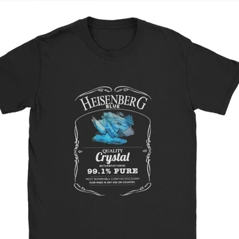 Heisenberg Modra 99.1% Pure T Srajce za Moške Premium Bombaž Letnik Tshirts Krog Vratu Breaking Bad Meto Tee Shirt Obleko Camisas 99832