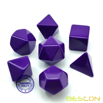 Bescon Prazno Polyhedral RPG Kocke 35pcs Izbor Barv Nastavite, Trdne Barve v Celoten Sklop 7, Sklop za Vsako Barvo, DIY Kocke