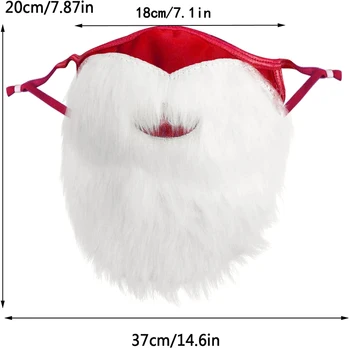 Božič Cosplay Maske Belo Brado Santa Claus Masko Božično Zabavo Smešno Toplo Dihanje Udobno Masko Nastavljiv