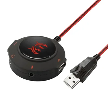 5 Vrata Zunanjo USB Zvočno Kartico Adapter USB Audio 3,5 mm, Mikrofon Zvočnik Slušalke Vmesnik Za Prenosni računalnik, Računalnik, Prenosnik
