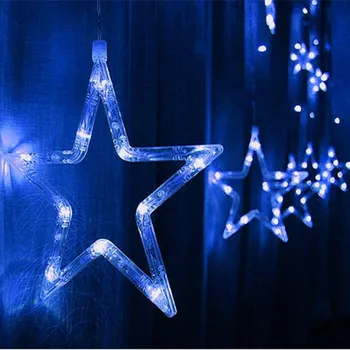 LED Bakrene Žice Star Zavese Niz Luči Lučka Pravljice Za Razsvetljavo na Prostem, Poroke, Božični Okraski, 220v EU Plug Twinkly