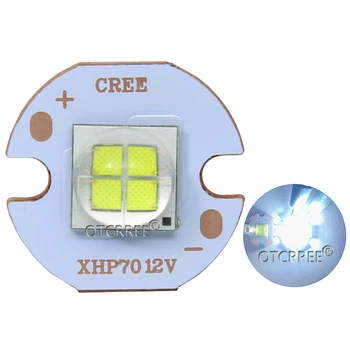 5PCS 7070 20W 6V12V Led zamenjajte Cree XHP70.2 XHP50.2 LED-Emitter Cool White 6500K Avto Luči Halogenske Luči Čip z Bakrom PCB
