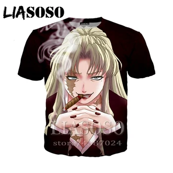 LIASOSO Poletje Japonski Anime Majica moška Oblačila 3D Tiskanja Žensk Priložnostne Tesen T-shirt 2020 Hip Hop Modo Tee Black Lagoon