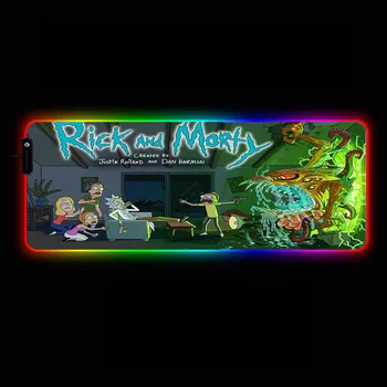 XGZ Moda Anime Morty Igralec Velikih RGB Gaming Mouse Pad Zaklepanje Rob Gume Mehko Prenosni Računalnik Desk Mat Lol Csgo