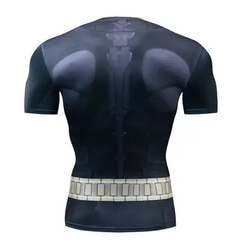 3D Tiskanje majice Moške Tlačnih Športnih T-Shirt Superheroj Vrhovi Kratek Rokav Obleko Fitnes Evropske Majice