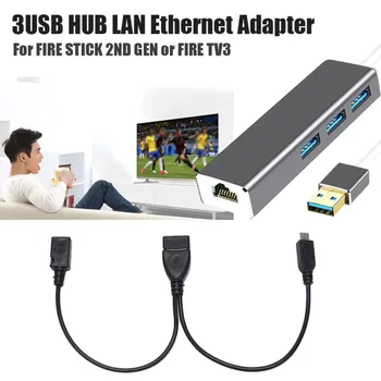 2020 Novo 3 PORT USB HUB LAN Ethernet & OTG Za Ogenj (Gen 2 3 &4) Nove Prihoda do leta 2020