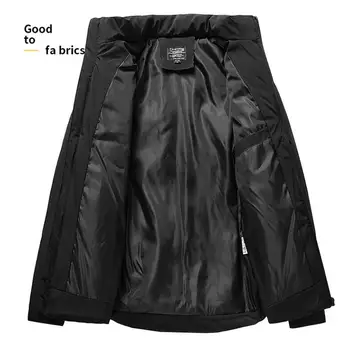 2020 Novo Pozimi Topla Jakna Moški Hooded Slim Priložnostne Moda Plašč Bombaž-oblazinjeni Suknjič Parka Suknji Debel Plašč