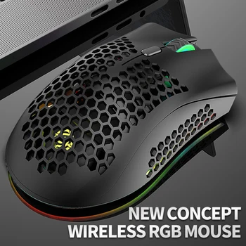 BM600 2,4 GHz Wireless Mouse 1600DPI USB Polnilne Satja RGB Optični 7 Tipke Miške Za Laptop PC Igre Urad