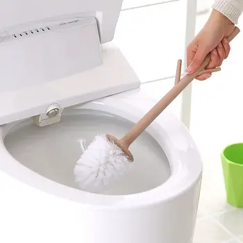 Ustvarjalne drevo v obliki toaletne ščetke nastavite snemljiv kopalnica ščetko za wc ščetko cleaner (zelena)