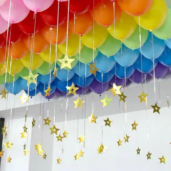 Ballon Viseči Okras Plezati Srce Star Trak Niz Dekor za Rojstni dan, Poroko, Obletnico Stranke Odlikovanja