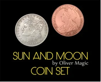 Sonce in Luna Kovanec določi Oliver Čarobno Kovancev čarovniških Trikov Iluzijo Blizu Čarobno Kovancev, ki se Pojavljajo/Izginejo Fazi Magia Rekviziti Prevara