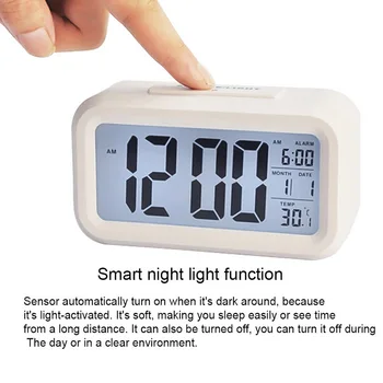 Alarm Ura LED Digitalna Budilka Velik Zaslon S Koledarjem Za Domačo Pisarno Potovanje Tabela Ura Dremež Elektronski Otroci Ura