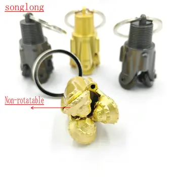 Ključnih verige Folsom Vrtljiv Tricone tri cone rotacijski drill bit obesek olje dobro oilfield nakit darila, spominki keychain pendan