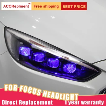 2Pcs LED Žarometi Za Ford Focus-2018 led avto sveti Angel oči, Polne LED meglenke LED Dnevnih Luči