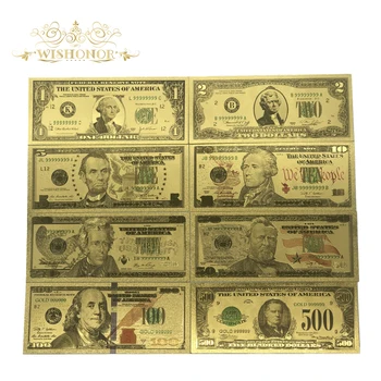 14pcs/Veliko En Niz ZDA Zlato, Bankovci, 1-1 Milijard Dolarjev Bankovci V 24k pozlačeni Svetu Denar, Valuta Za Zbiranje