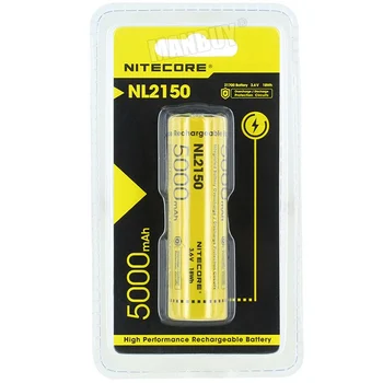 NITECORE NL2150 21700 Baterija za ponovno Polnjenje 5000mAh 8A 3,6 V 18Wh Zaščitene Litij-Ionska (Li-ion) ButtonTop1 Za zunanjo Bliskavico