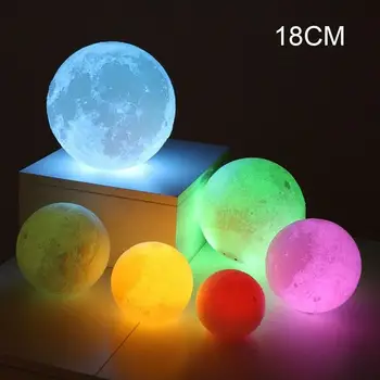 3D Tiskanje LED Moon Light Moon Light Luna Lučka Doma Dekor Zemlji Odlično Darilo Ustvarjalne Osebnosti