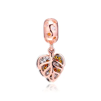 Peneče Listi Visijo čarobne gumbe za Nakit, Izdelava Modnih Rose Zlato Nakit Kristali Amuleti za Kača Verige Zapestnice 2019 Nova
