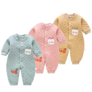 Novorojenček dojenček jeseni, pozimi toplo, igralne obleke fantje dekleta malčka debel bombaž sleepwear za bebe dojenčka mehko jumpsuit otroška oblačila