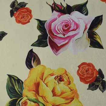 Vroče prodaje Kitajski rose digitalno slikarstvo jacquardske tapiserija, tkanine za satenasto obleko tissu au meter tissus svetlo krpo DIY stoffen