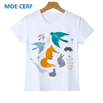 Kawai Cat majica s kratkimi rokavi Dekle korejski Slog T-shirt Otrok Tee Mačka Vrhovi Fant Baby Majica 3D Camiseta Feminina Vroče Prodaje Y14-35