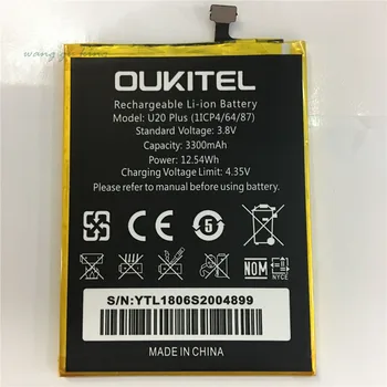 Mobilni telefon baterija OUKITEL U20 plus baterija 3300mAh Originalne baterije Visoke capacit Mobilne Opreme OUKITEL telefon baterija