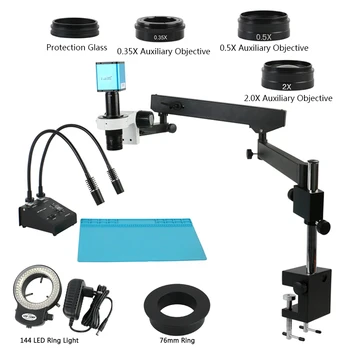 SONY IMX290 HDMI Auto Fokus, Video Kamera Mikroskop Rotable Izražanju Roko Steber Objemka + 200X Objektiv +0.5 x 0.35 x objektne Leče