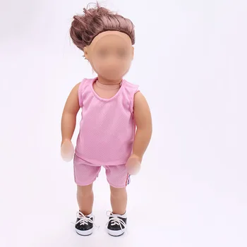 18 inch Dekleta punčko oblačila Športna športna obleka v 5 barvah Ameriške novo rojen obleko Otroške igrače fit 43 cm lutke otroka c141