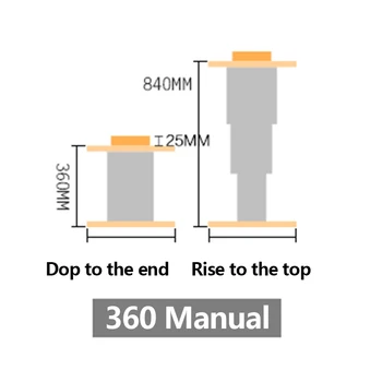 Priročnik tatami dvigala, dvižne mize Max 65 kg dvigalom platforma Dvigalo 360-840mm za Ročno nastavitev višine
