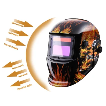 DEKO Varilne Maske Lobanje Sončne Auto Temnenje Nastavljiv Obseg 4/9-13 Električni Čelada Varjenje Objektiv za Varjenje