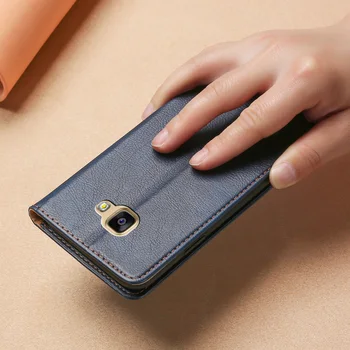 Usnjena torbica Za Coque Samsung Galaxy A5 A7 A8 2016 Primeru Projekcijska Stojala za Telefon Primeru za Samsung A510 A710 A810 Kritje Fundas Telefon