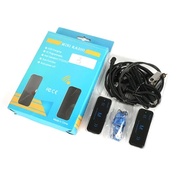 Visoka Kakovost Komplet 2x Mini Walkie Talkie 2-way Radio FM Sprejemnik + 2 Slušalke, USB Polnjenje Prenosnih Slušalk