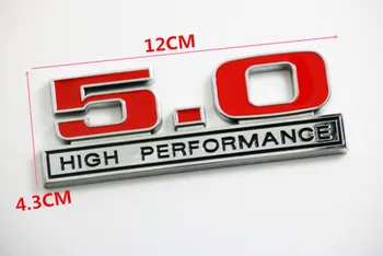 20X 3D Kovinske Zlitine 5.0 Visoko Zmogljivost Emblem Značko Avto Nalepke za Ford Focus Kuga Mondeo Mustang Ranger Galaxy Avto Styling