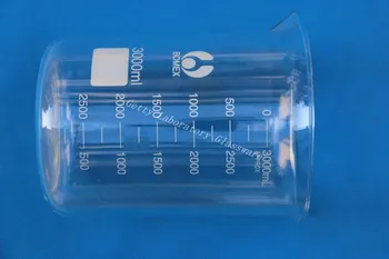 3000 mL (3 Liter) Laboratorijsko Steklo Gtk, s široko usta, pyrex steklo material
