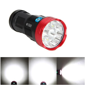 Super Močna LED Svetilka 10pcs XML-T6 3 Način Svetlobe Taktično Svetilko USB Polnilne Linterna Lučka Nepremočljiva Ribolov Luč