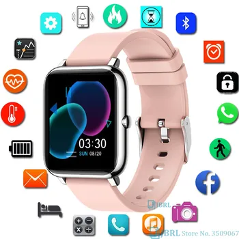 NOVO Poln na Dotik SmartWatch Ženske Fitnes Tracker Elektronika Ženske Zapestje Gledati Za Android IOS Krvni Tlak Smart watch Ura