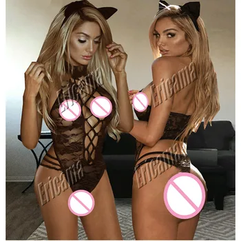 Cosplay erotično perilo za ženske sexy obleka, porno babydoll obleko vroče čipke odprite modrc seksi spodnje perilo, kopalke nuisette porno