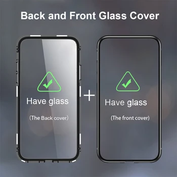 360 Polno Magnetno Primeru Za Huawei Honor 10 vitrina za Čast V10 Primeru Magnet Kaljeno Steklo Kritje za Čast 10i primeru telefon