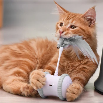 Pet Interaktivnih Teaser Bell Samodejno Bilance Avto Mačka Pero Igrače, Odporno na Praske, USB Polnjenje Usposabljanje Dobave