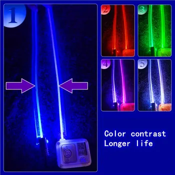 5 v 1, 3W Super RGB ŠT rezanje Navojev Okoljske Svetlobe APP Nadzor DIY Mehko Preuredi iz Optičnih Vlaken Pas Za Avto Notranje Dekorativne Luči