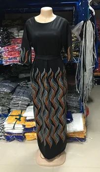 2020 Nove Prihode Afriških Dashiki Cvetje Vzorec Tiskanja Obleko 3/4 Rokav Priložnostne Afriške Obleke za Ženske 3XL Afriška Oblačila