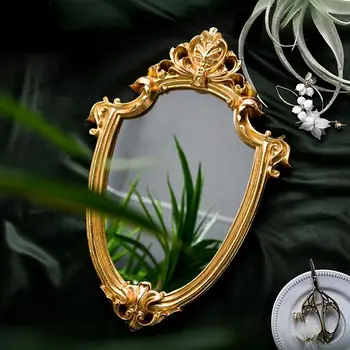 Odlično Ličila Ogledalo, ki Visi Ogledalo Letnik Kopalnica Ogledalo Darila za Ženske Lady (Velikost S)
