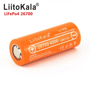 LiitoKala Lii-40E 3.2 V 26700 za ponovno polnjenje LiFePO4 baterija 4000 mah litij-celico za 24V e-kolo moč HID sončne svetlobe 26650