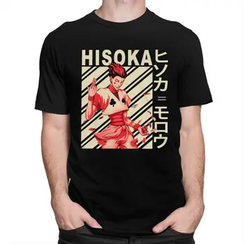 Hisoka Morow Hunter X Hunter T Srajce za Moške Mehko Bombažno Morou T-shirt Anime Manga Hxh Tee O-vratu, Kratka Sleeved Tshirt Oblačila