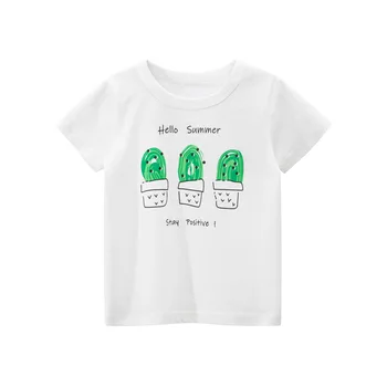 Dekleta T-shirt Oblačila Baby Toddler Otroci Kratek Rokav Risanka T Shirt Vrhovi Fant Oblačila Bombaž Baby Dekle Poletje Novo Prispeli do leta 2020